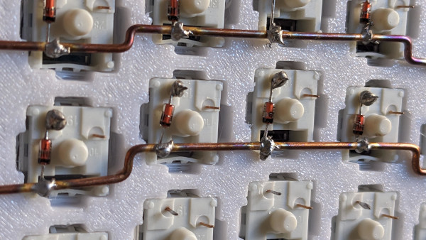 Diode on rows
